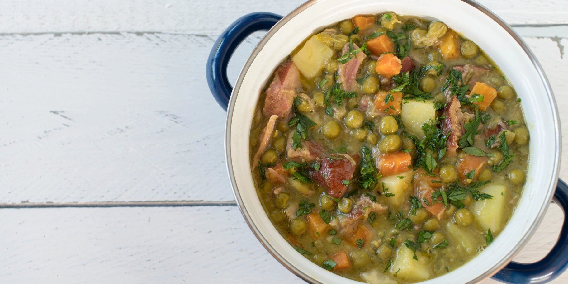 Гороховий суп зі свининою та реберцями