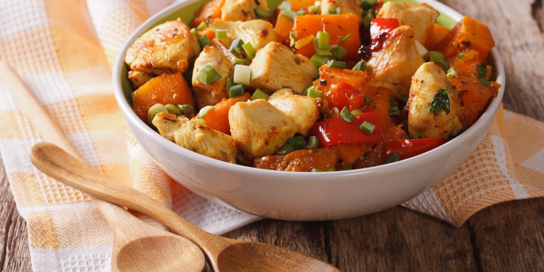 Соте з курятиною і гарбузом