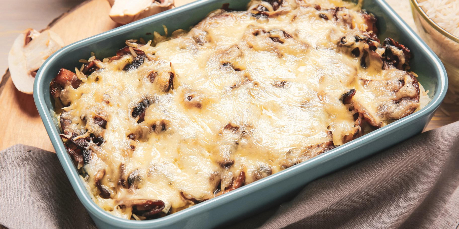 Запіканка з нутом і грибами