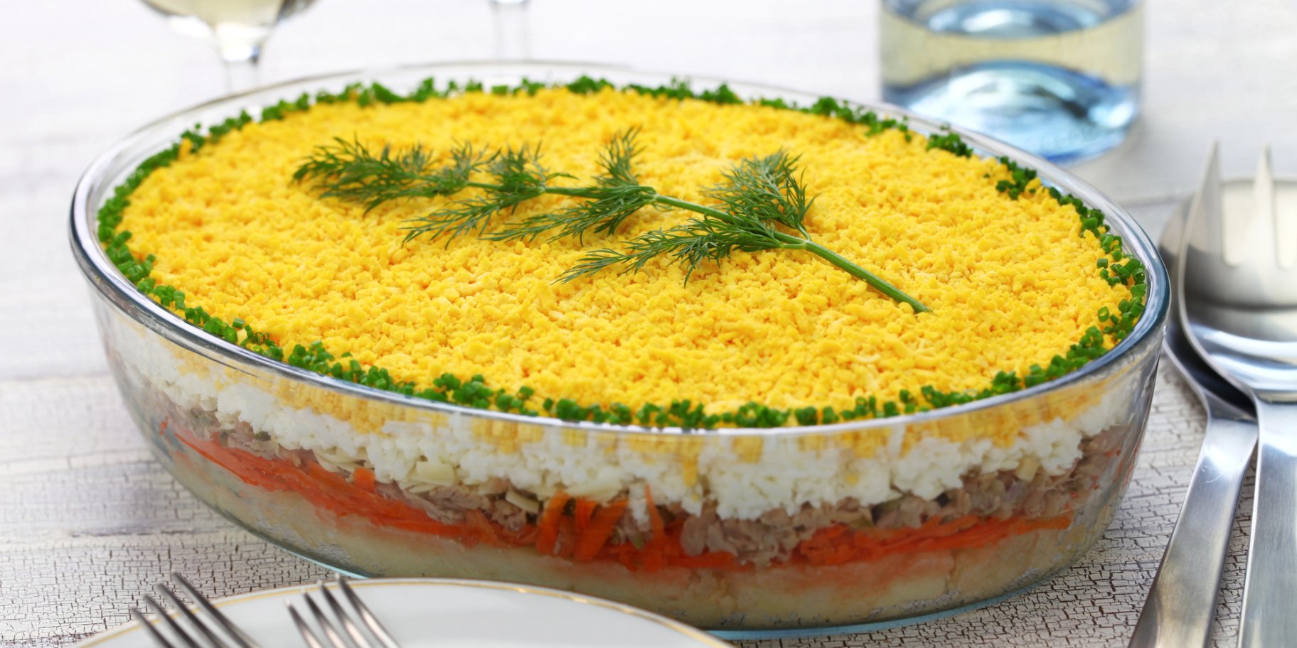 Салат "Мимоза" з сардинами