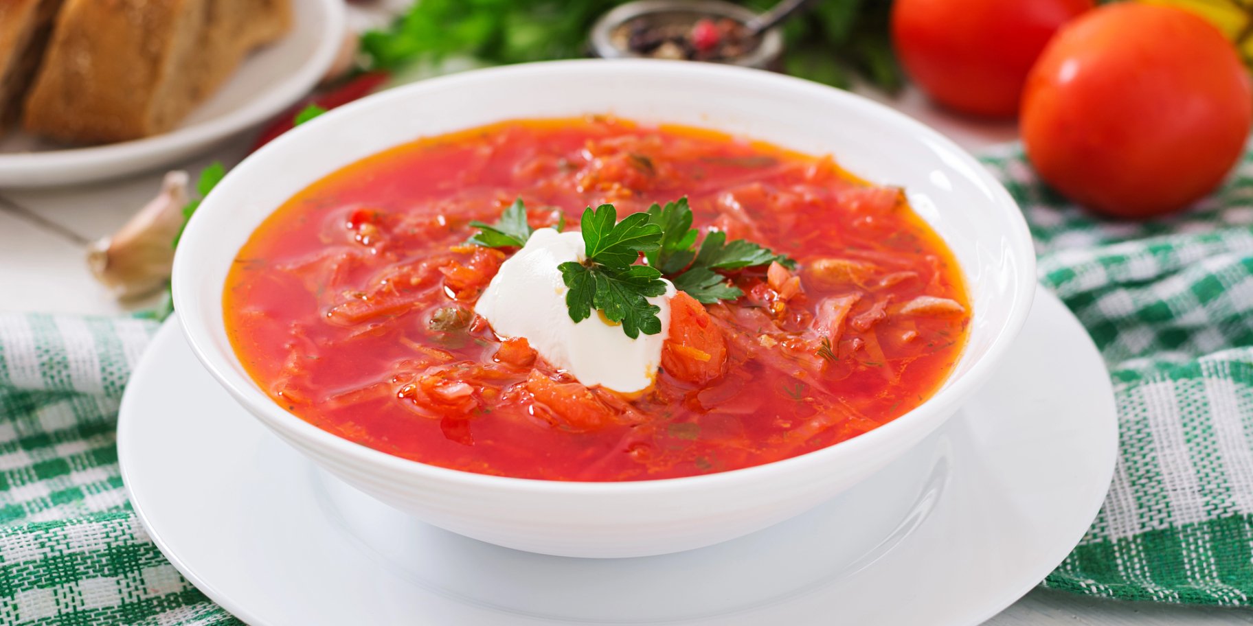 Борщ зі свининою і гарбузом