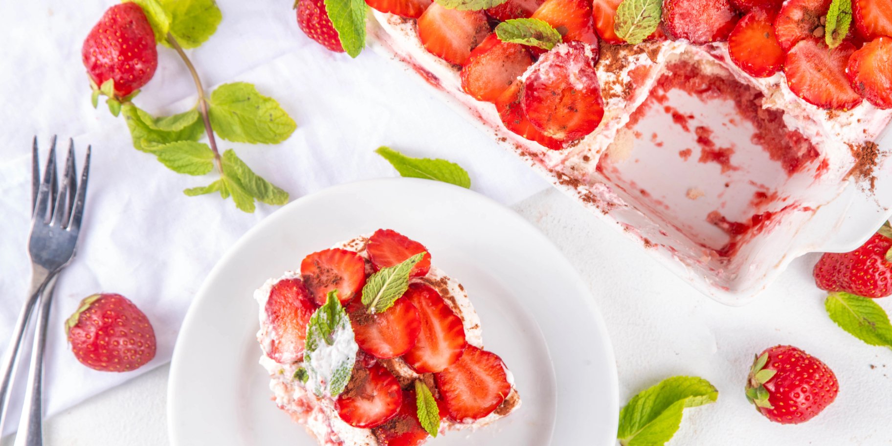 Корисне полуничне тирамісу