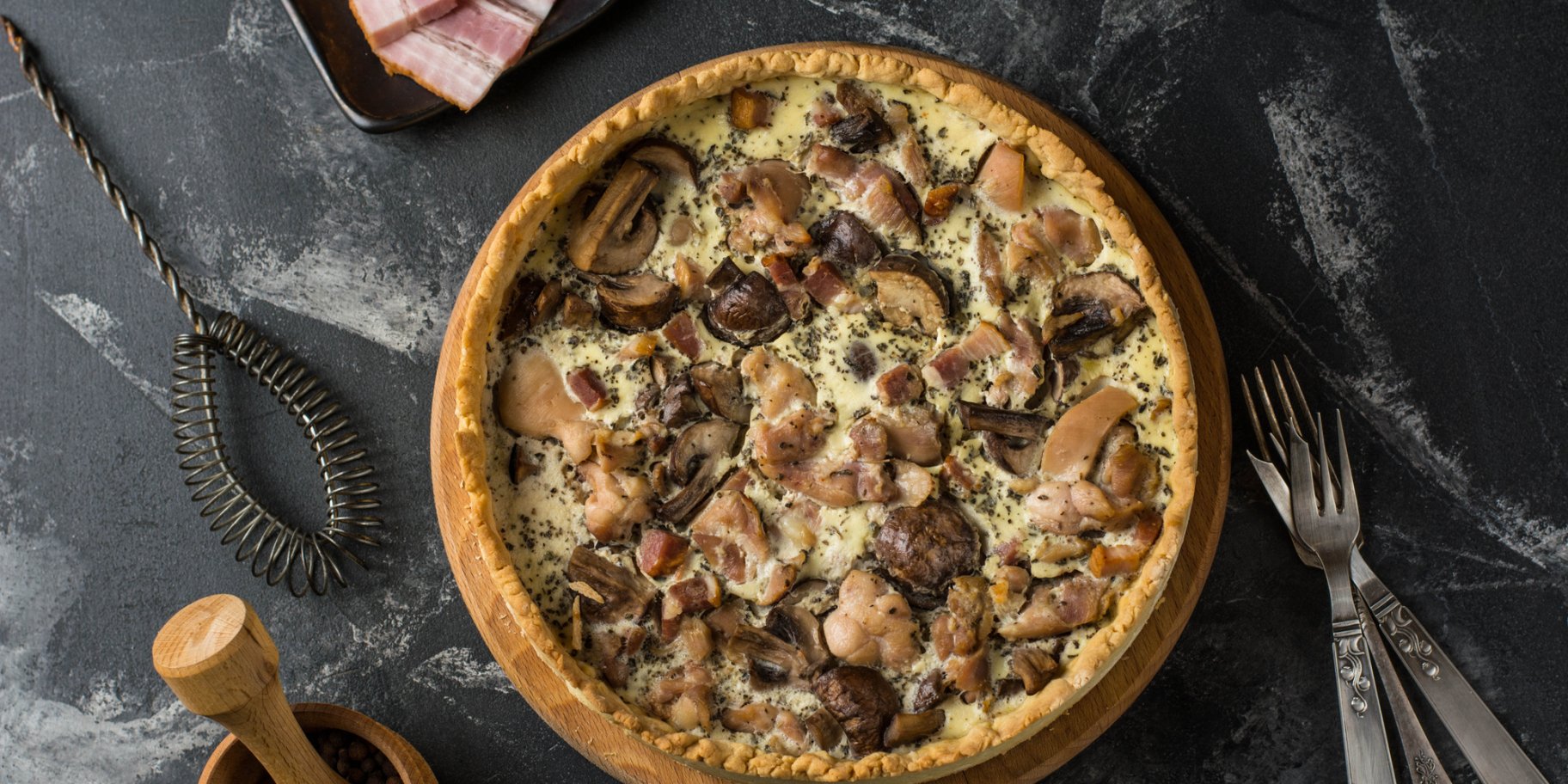 Тарт з грибами з альтернативного борошна