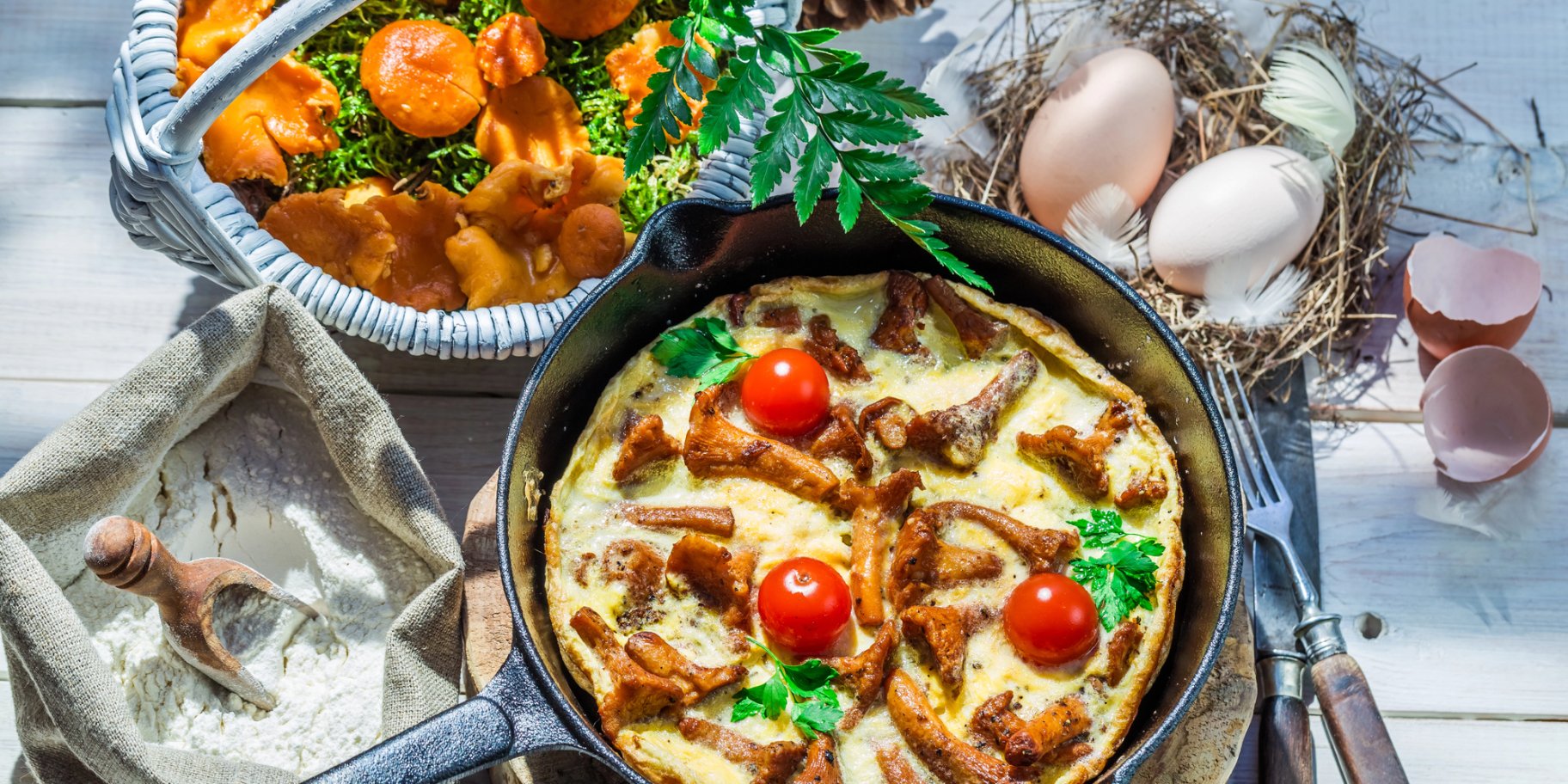 Омлет з лисичками Омлет з лисичками