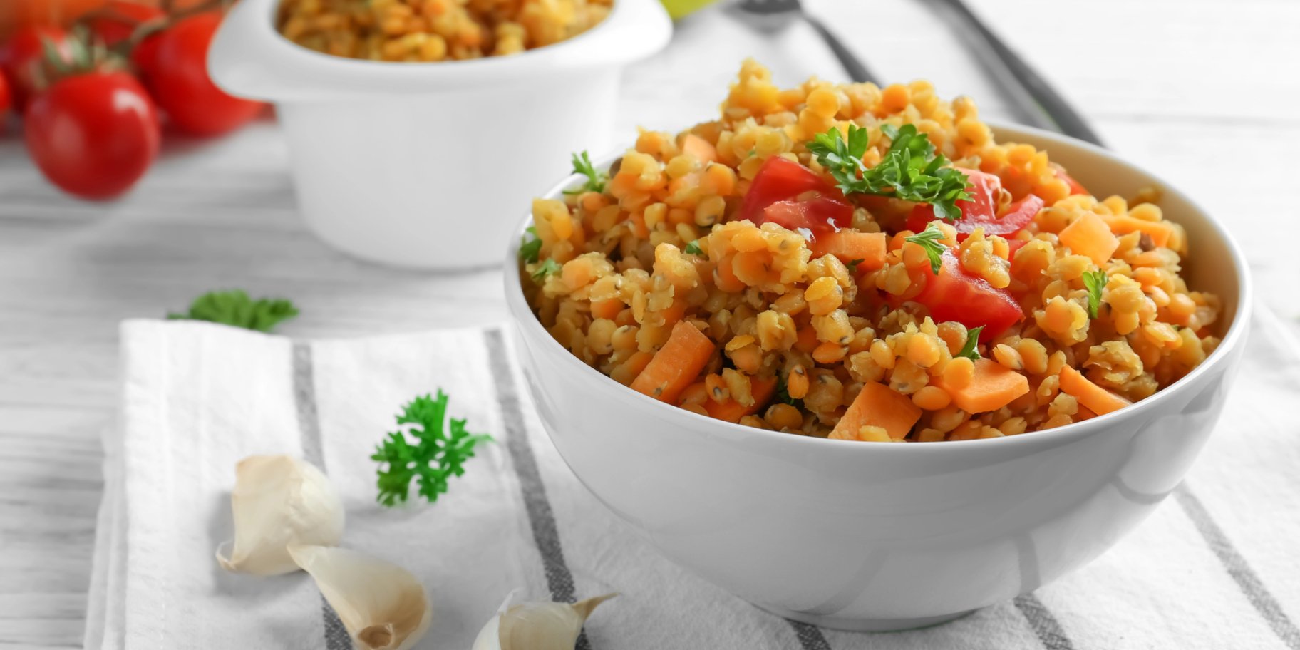 Каша із сочевиці з овочами