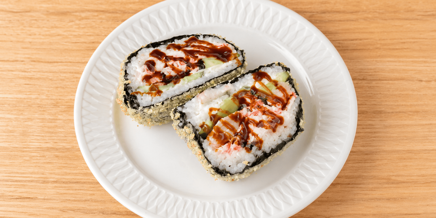 Суші-бургер з креветками