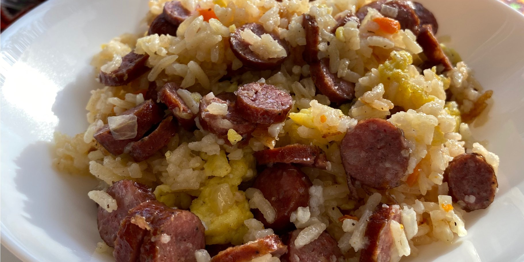 Плов з мисливськими ковбасками