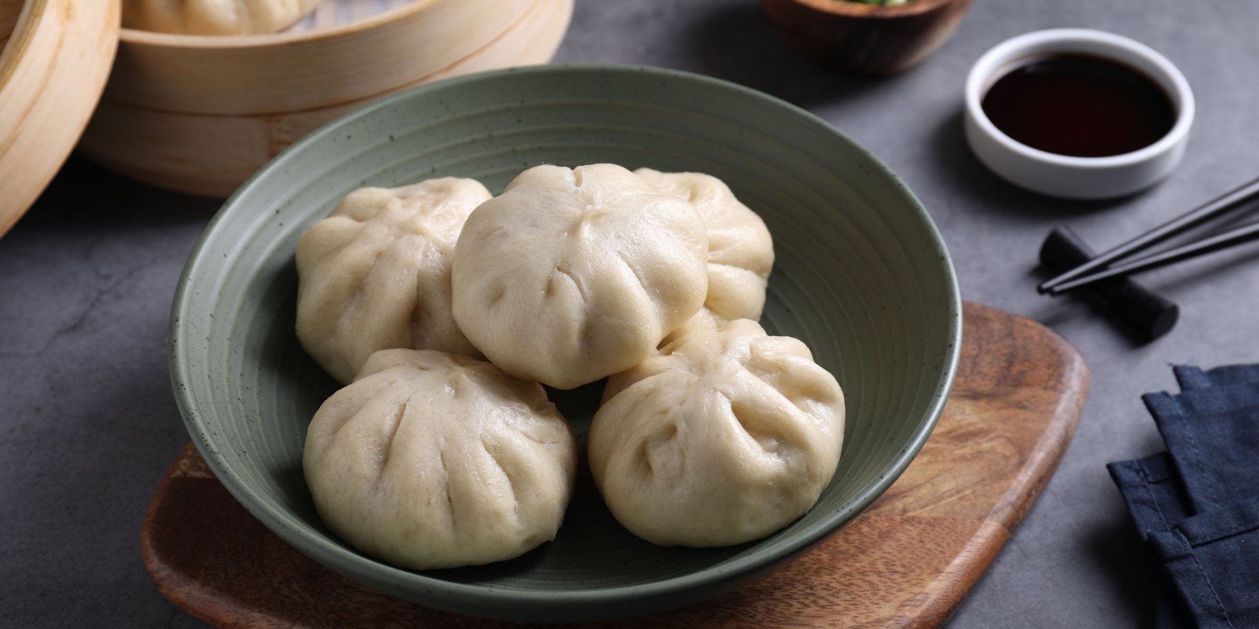 Булочки бао з сиром і кукурудзою