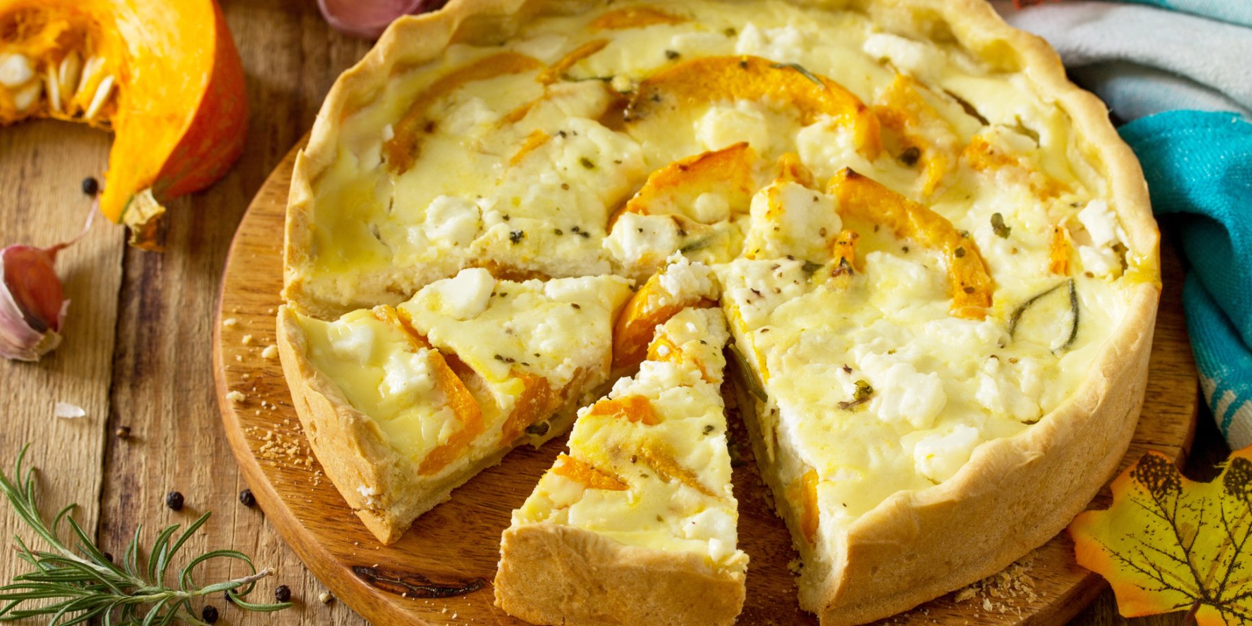 Пікантний пиріг з гарбузом та фетою