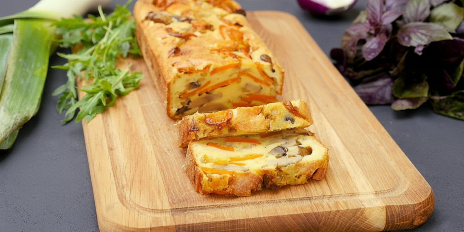 Морквяна запіканка з печерицями