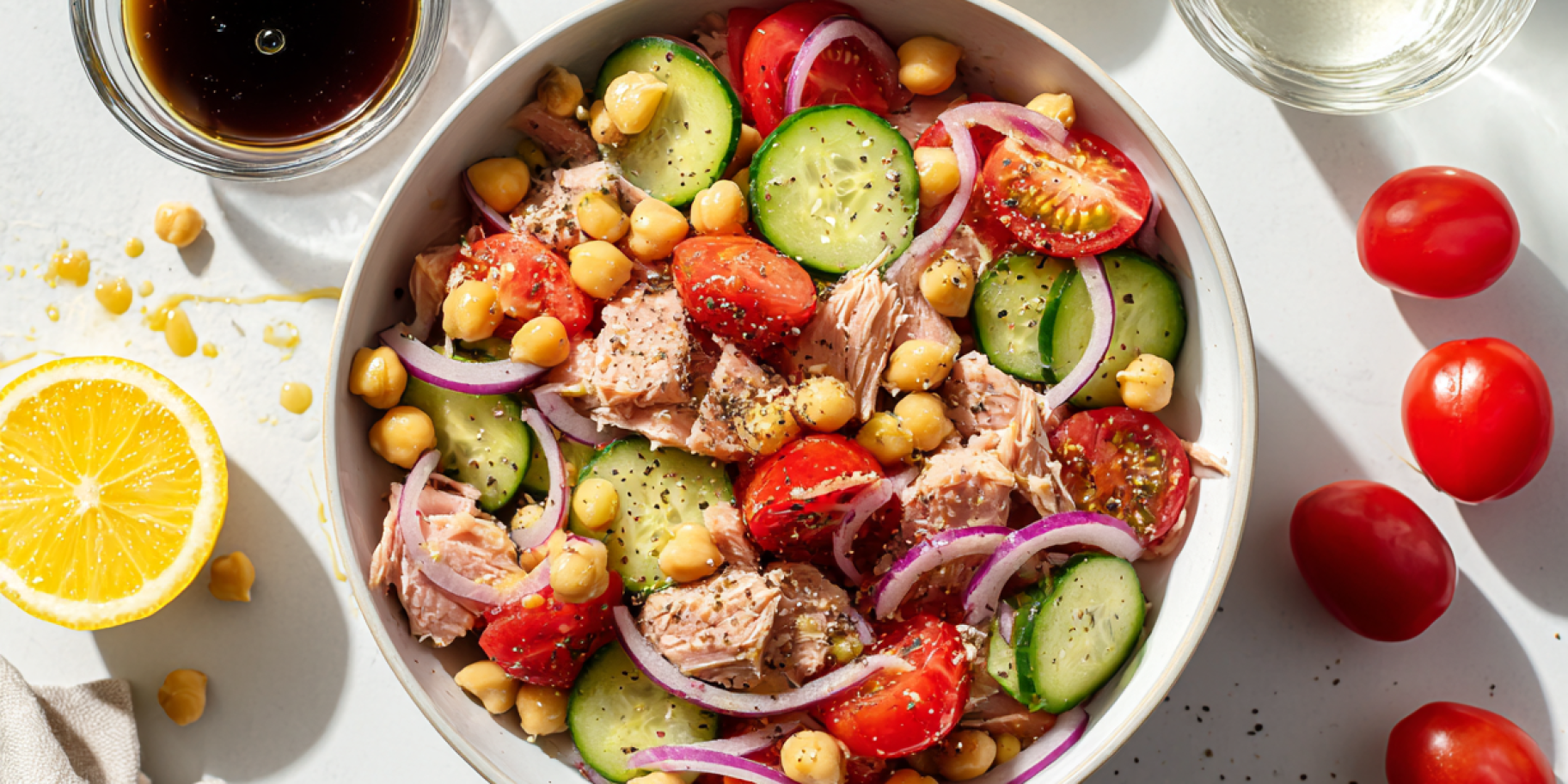 Салат з тунцем і помідорами