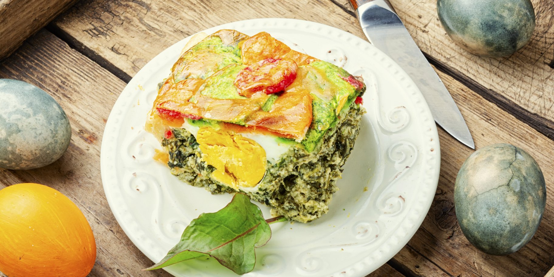 Шпинатне суфле з вареними яйцями