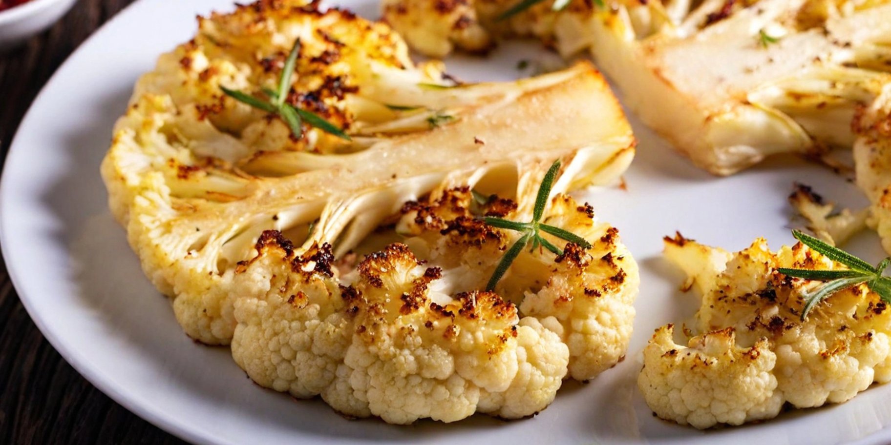 Печена цвітна капуста з часником та пармезаном