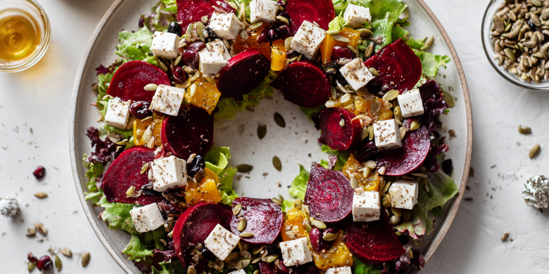 Салат з буряком і фетою «Багряний вінок»