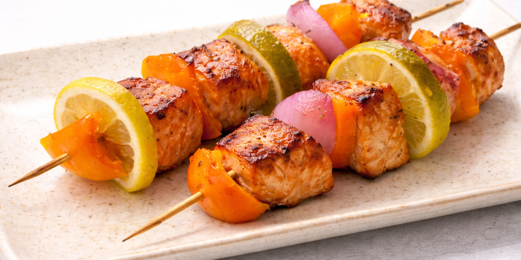 Рибний шашлик з соусом дзадзикі