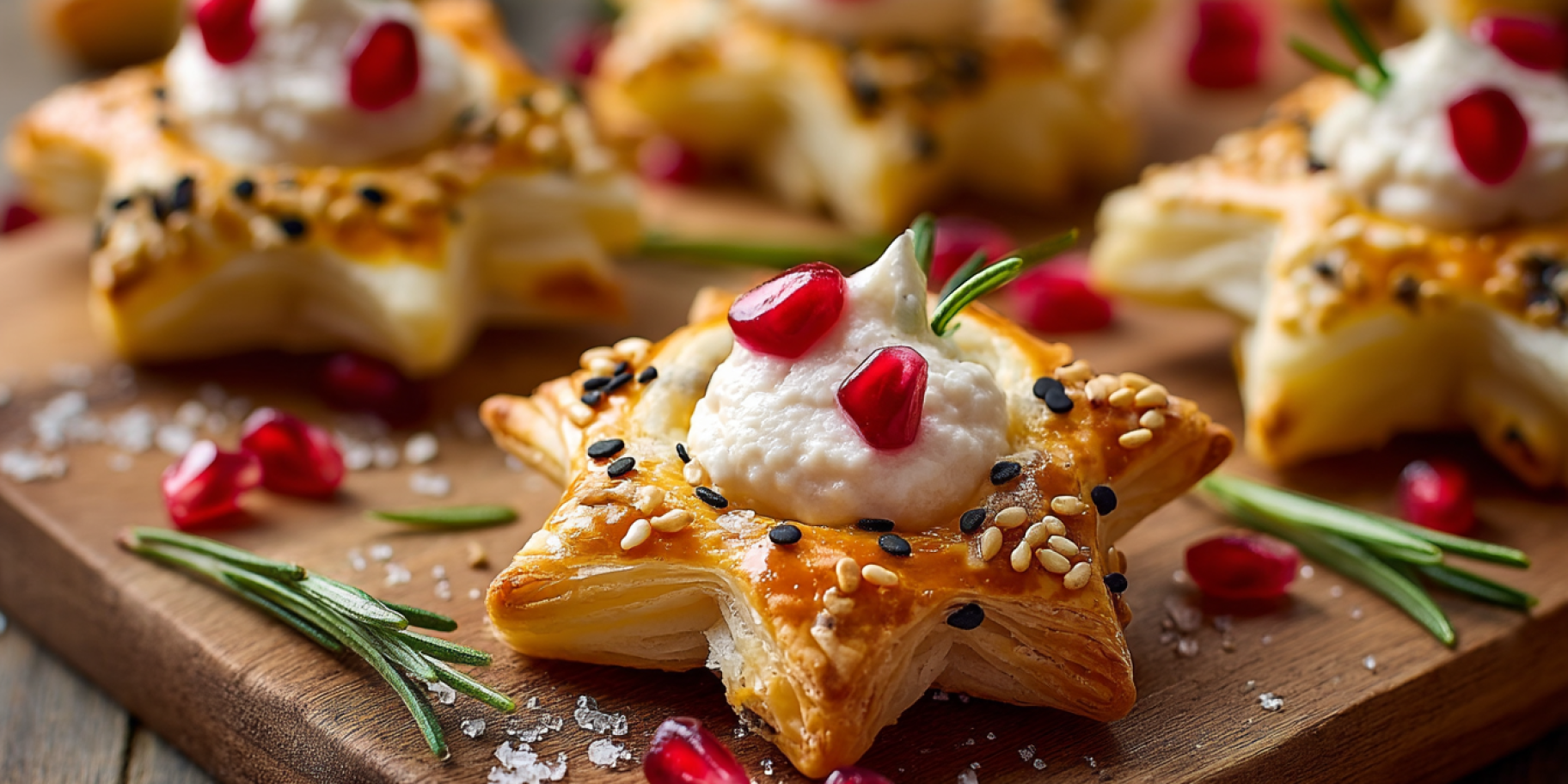 Святкові зірки з листкового тіста