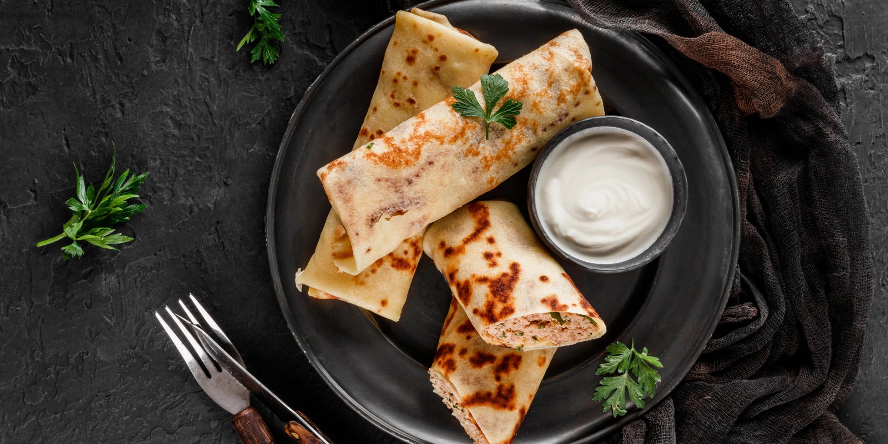Млинці з креветками