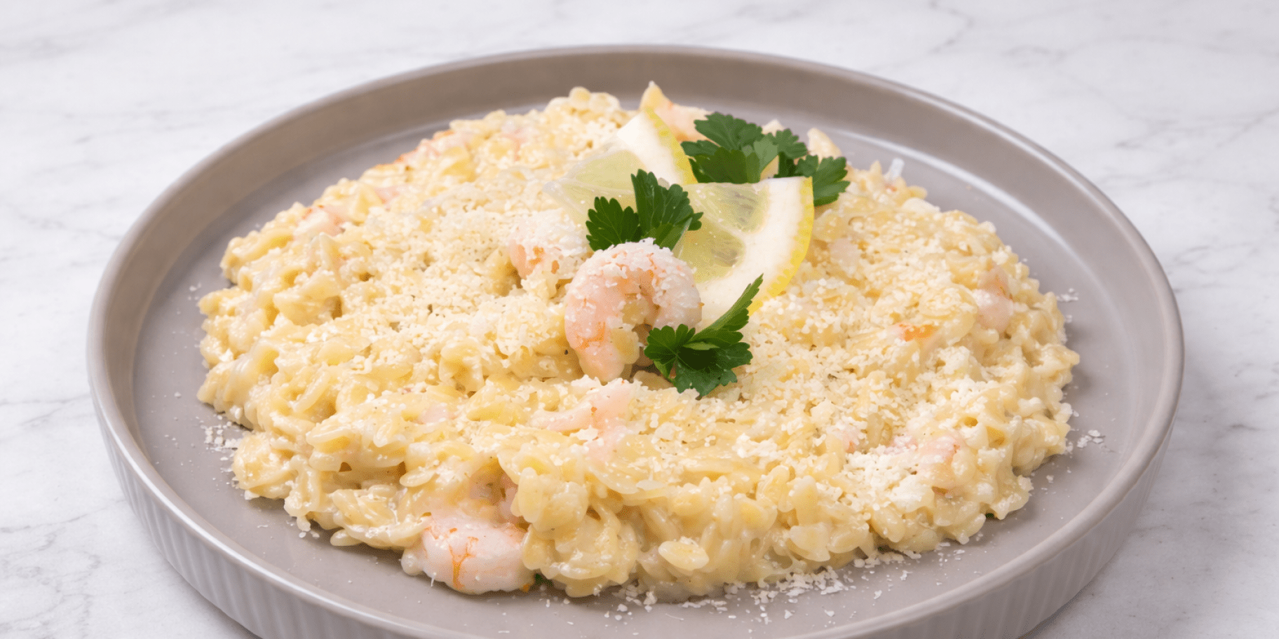 Паста орзо з креветками