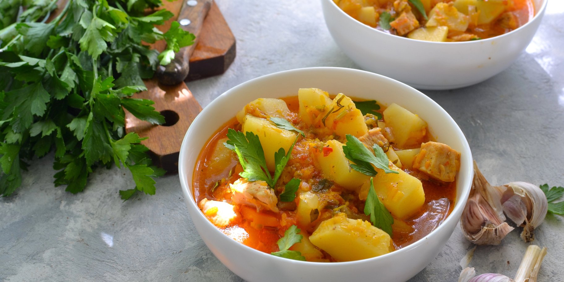 Тушкована картопля з індичкою