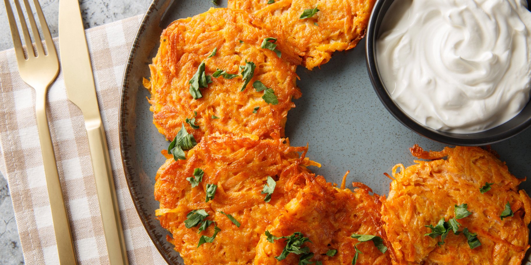 Запечені деруни з батату