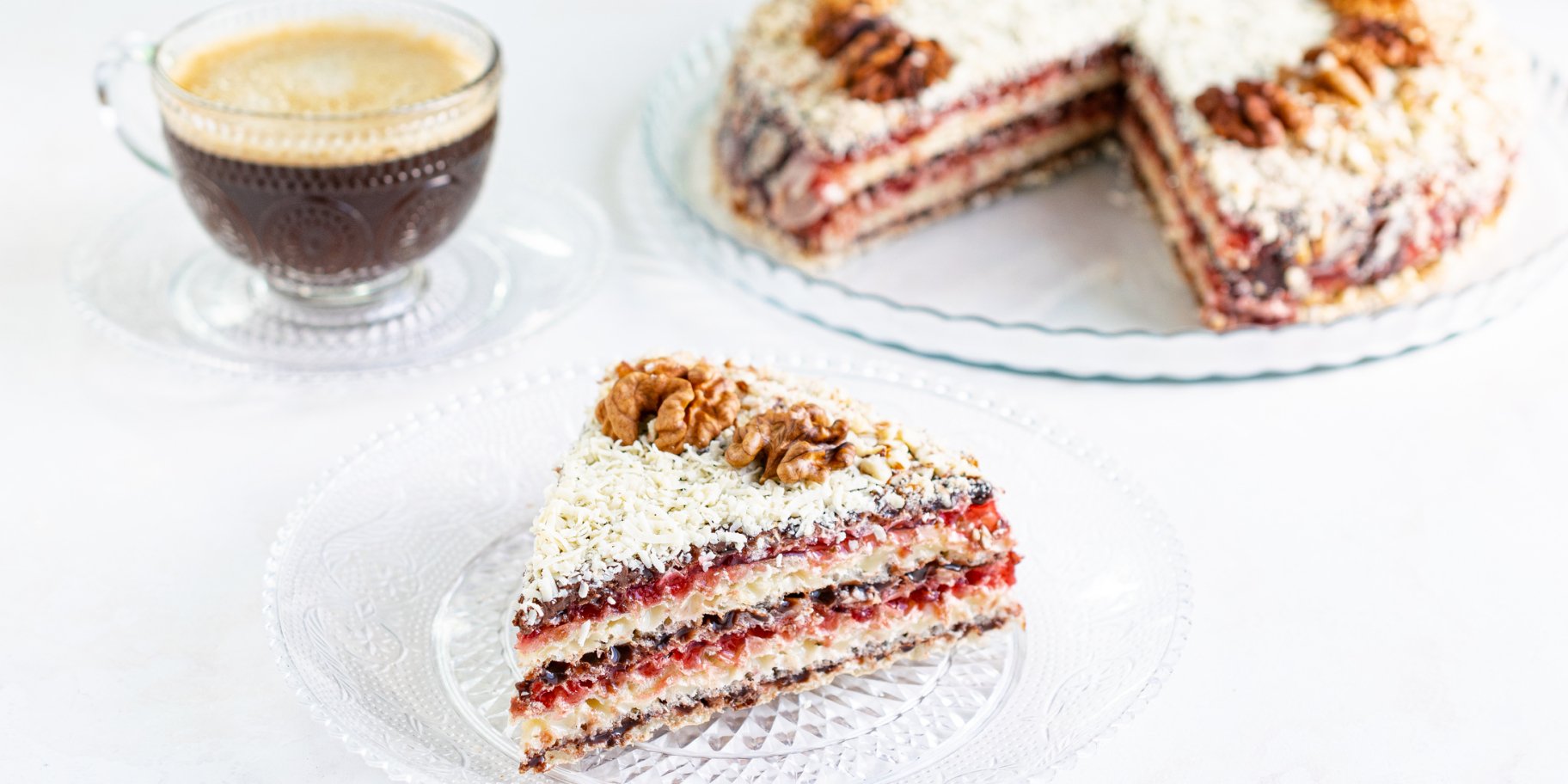 Вафельний торт з джемом