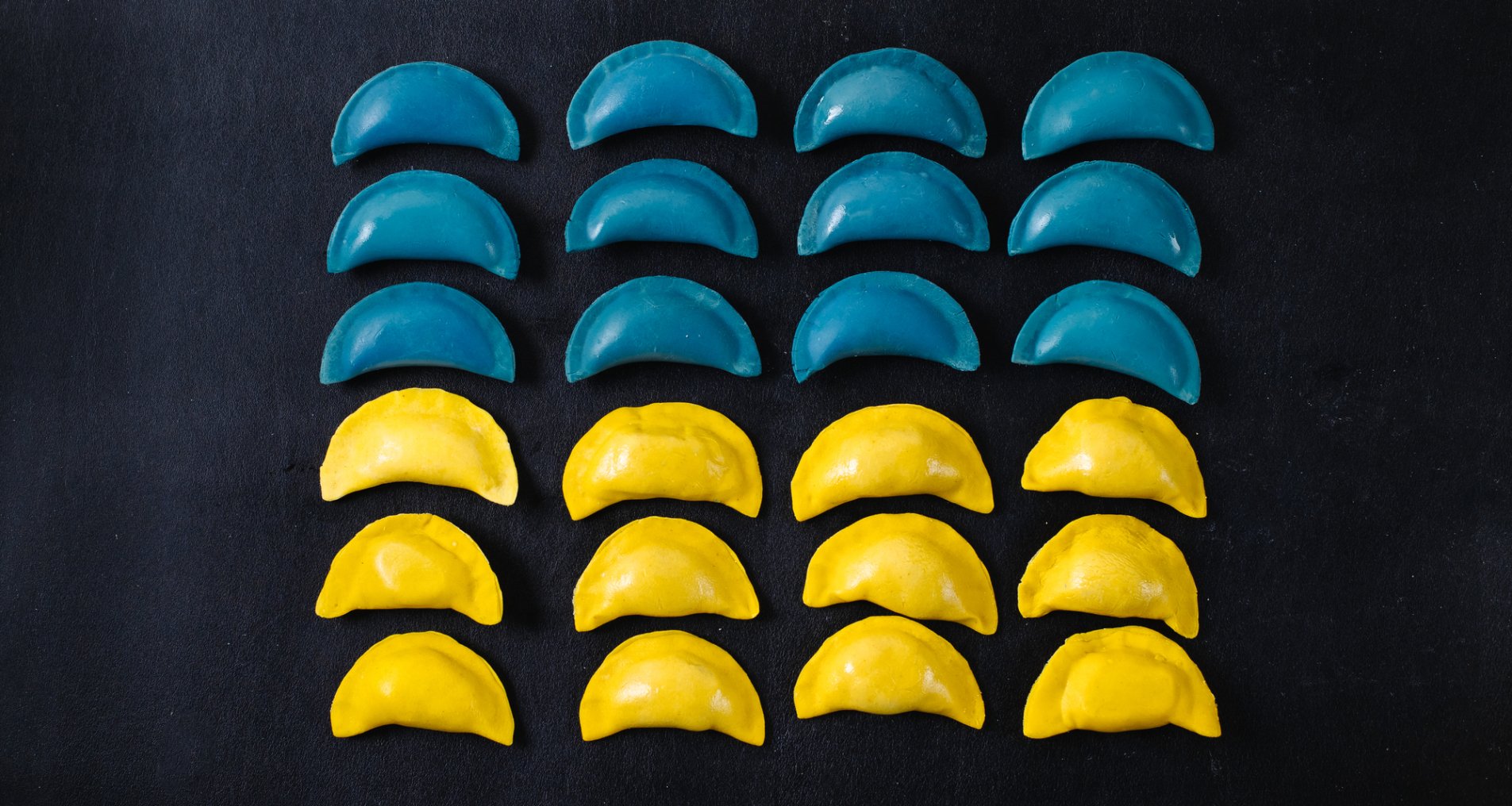 Желто-голубые вареники — рецепт