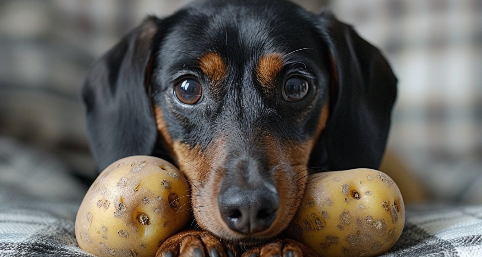Собака з картоплею