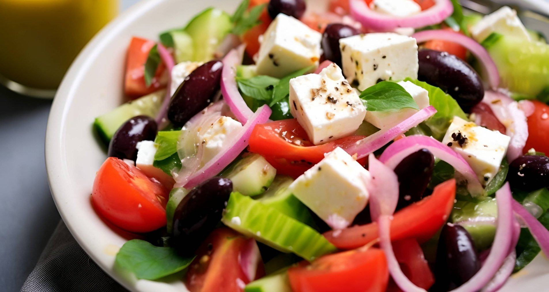 Греческий салат с морепродуктами