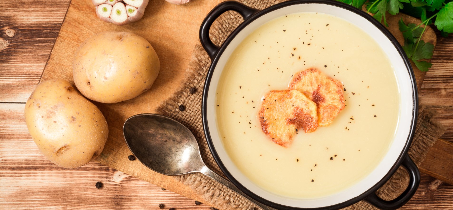 Картопляний крем-суп з цибулею рецепт