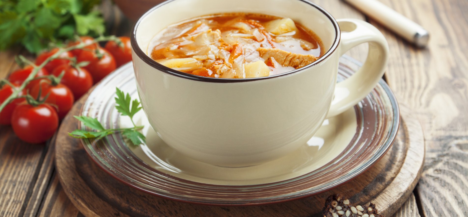 Кисло-сладкий капустный суп