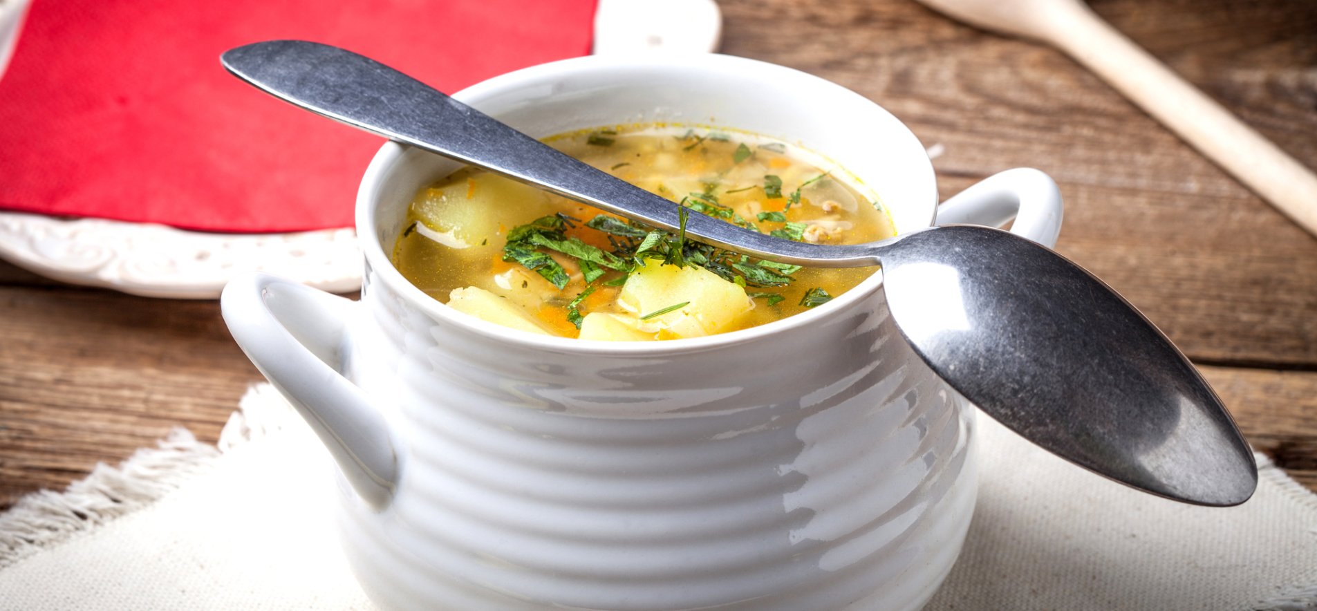 Постный суп с кускусом и овощами