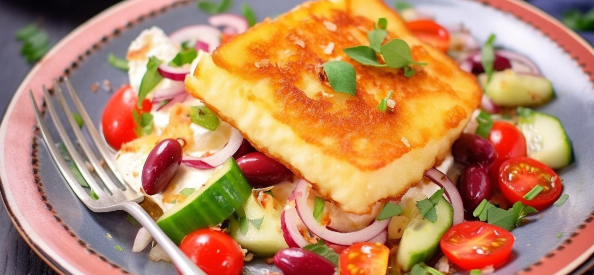 Грецький салат «Політікі» із запеченою фетою