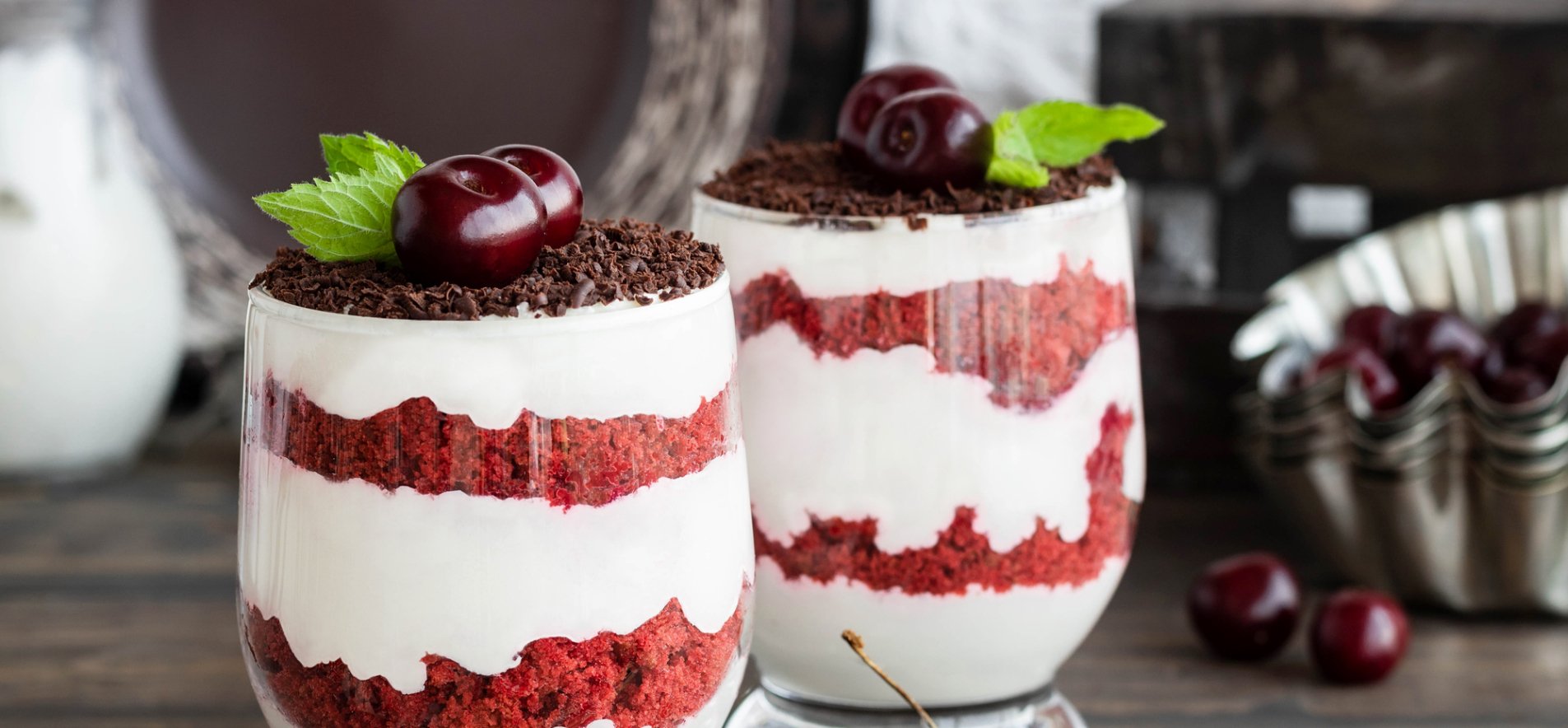 Торт «Красный бархат» в стакане – рецепт