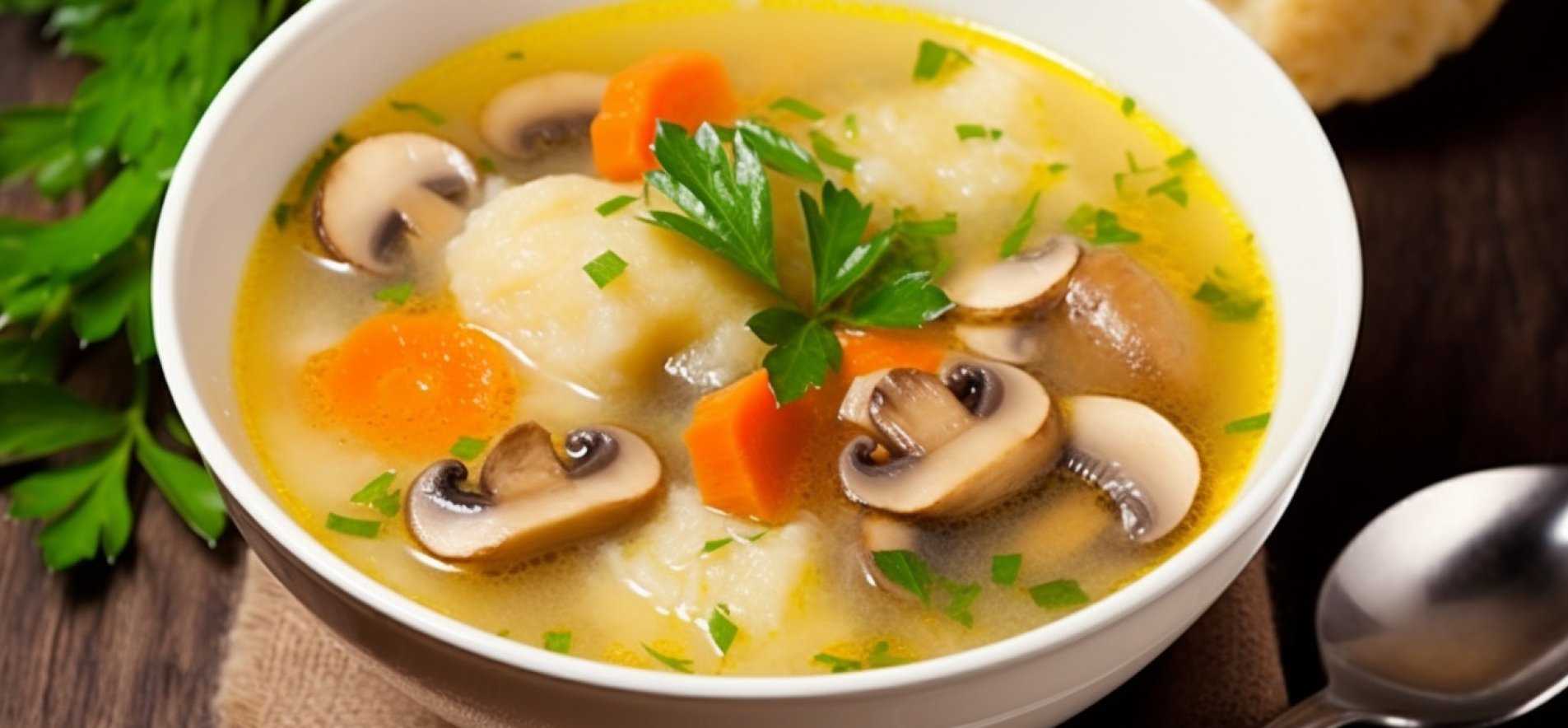 🍃Грибной суп с картофельными галушками - рецепт автора Оксана