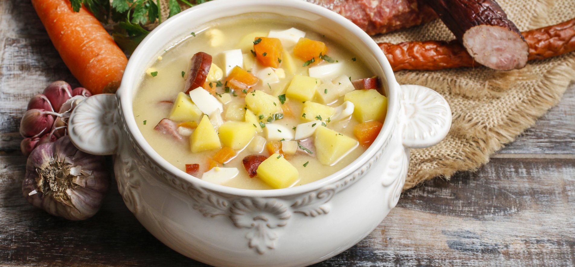 Суп с плавленым сыром и колбасой - пошаговый рецепт