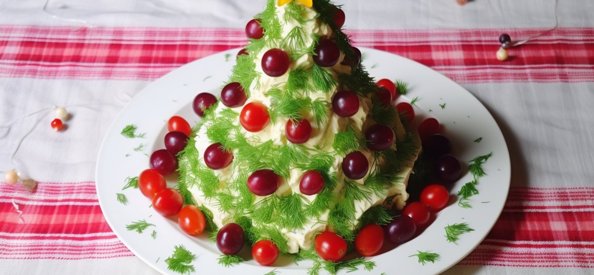 Салат «Новогодняя елка» с виноградом — шикарный выбор для праздничного стола