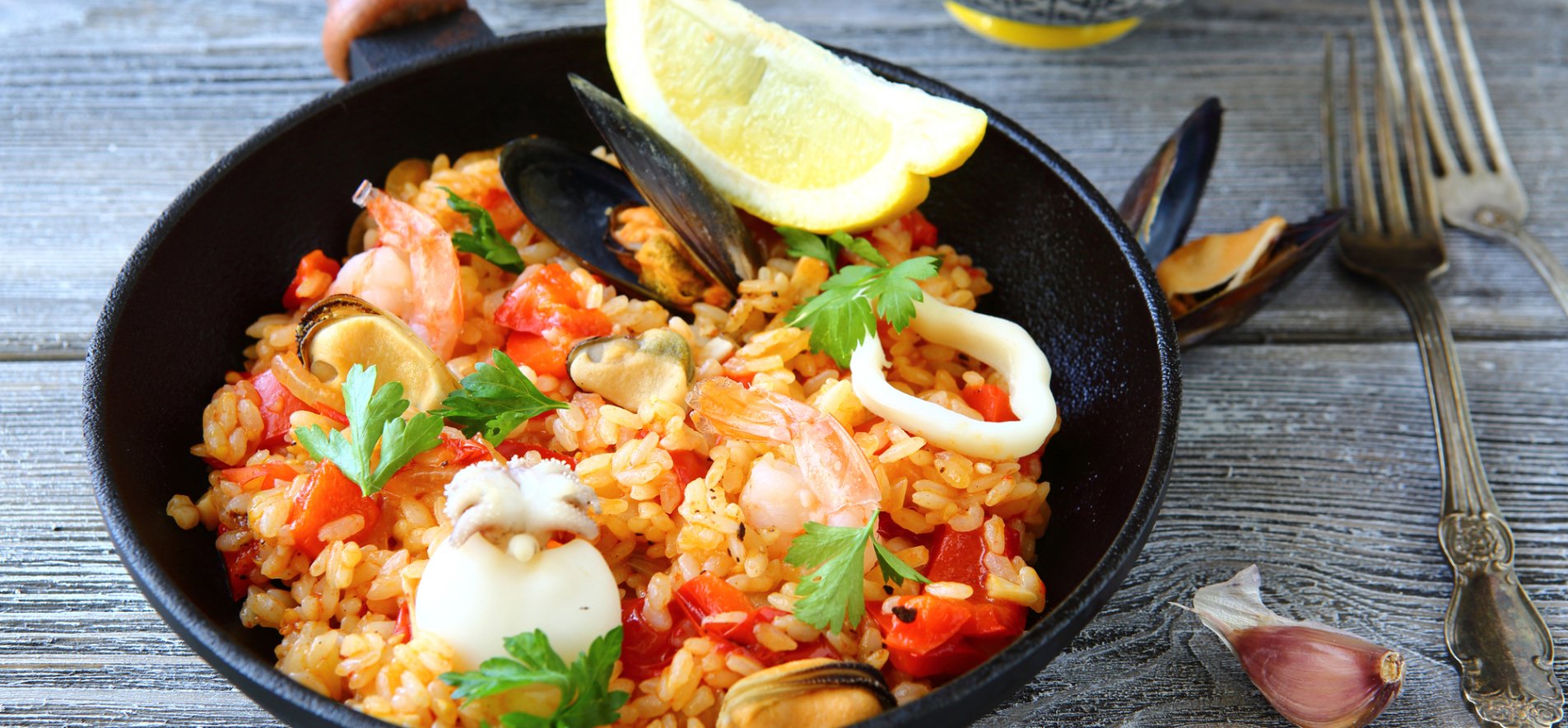 Рис с морепродуктами