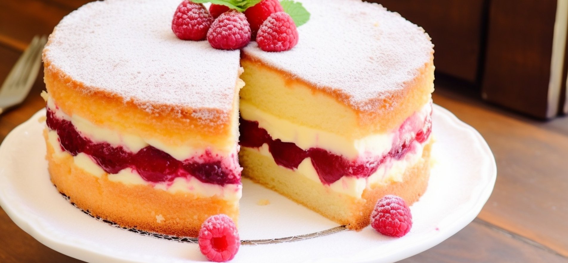 Класичний французький торт фрамбуазьє з малиною