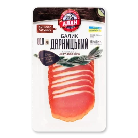 Балик Алан Дарницький с/к в/ґ, нарізка, 80г