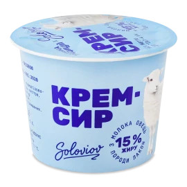 Крем-сир Лавка Традицій Soloviov овечий 15% стакан, 100г