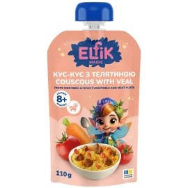 Пюре овочево-м’ясне Elfik Magic Кус-кус з телятиною 110 г