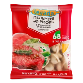 Пельмені Levada «Фірмові» з яловичиною та свининою, 0,8кг