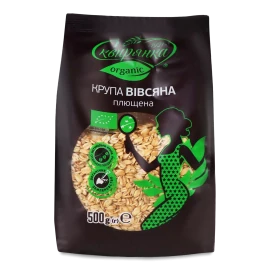 Крупа «Сквирянка» вівсяна плющена Organik, 500г
