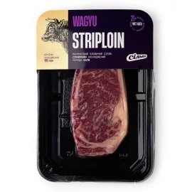 Яловичина Вагю стейк Стріплойн Блек Wet Aged в/у, 100 г