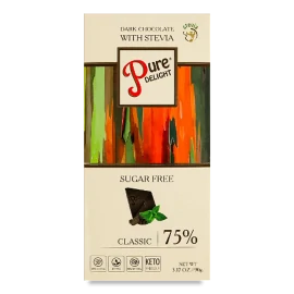 Шоколад чорний Pure Delight Classic 75%, 90г
