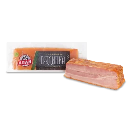 Грудинка «Алан» копчено-варена в/ґ м/в, 100г