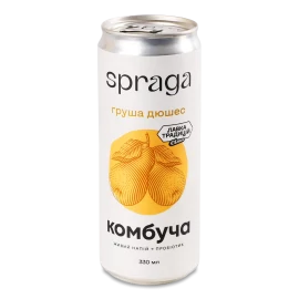 Напій Spraga Комбуча груша дюшес з/б, 330мл