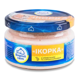 Паста Водний світ з ікри скандинавських риб, з креветками та сиром камамбер, 160г