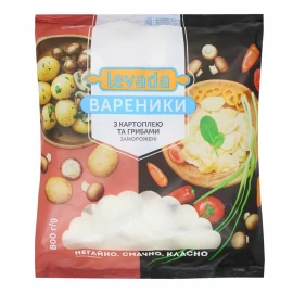Вареники «Левада» з картоплею та грибами, 800г