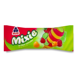 Морозиво Rud MIXIE Черешня-лайм-малина, 75г